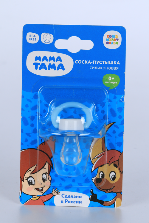 Соска-пустышка Мама Тама Матроскин анатом силик (0-6 мес), синий