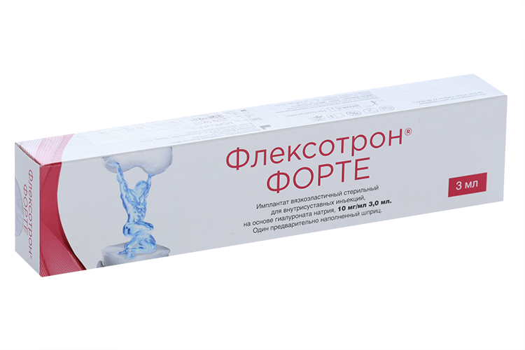 Имплантат ФЛЕКСОТРОН Форте вязкоэласт/стерил д/внутрисуставной инъекции 10 мг/мл, 3 мл