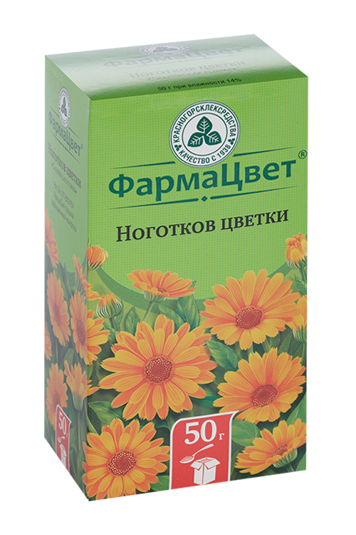 Ноготков цветки ФармаЦвет, 50 г, сырье измельченное