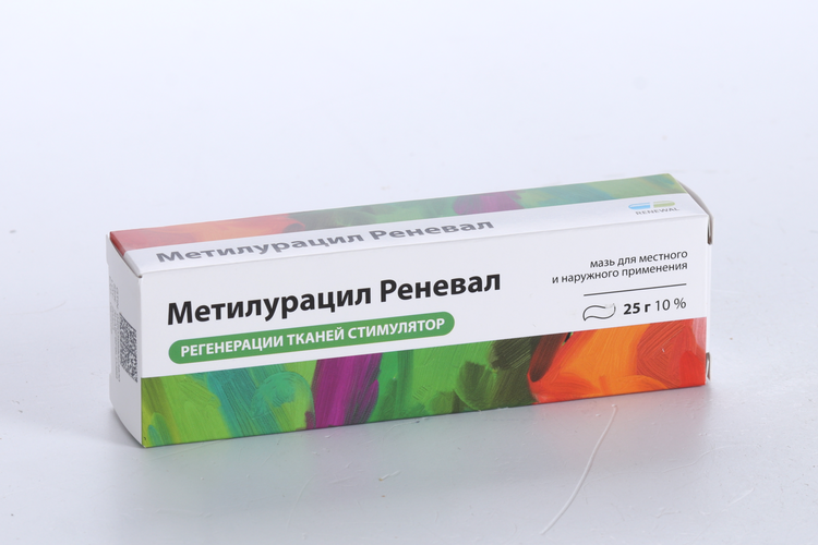 Метилурацил Реневал 10%, 25 г, мазь для местного и наружного применения