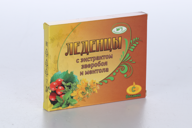 Леденцы Родники Сибири с экстрактом зверобоя/ментола, 10 шт