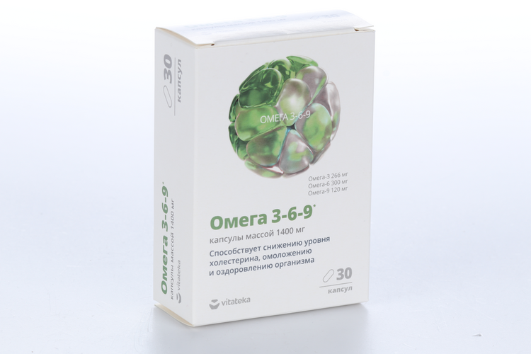 Тройная Омега-3 Витатека, 1 700 мг, 30 шт, капсулы