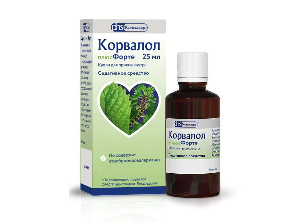 Корвалол плюсФорте, 25 мл, капли для приема внутрь