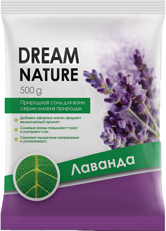 Соль д/ванн Dream Nature природная Лаванда, 500 г