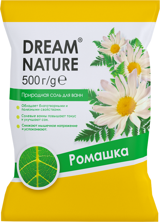 Соль д/ванн Dream Nature природная Ромашка, 500 г