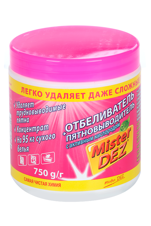 Отбеливатель-пятновыводитель Mister Dez Eco-Cleaning с активным кислородом 750 г