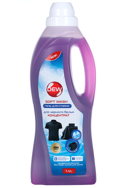 Гель DEW Soft wash д/стирки темного белья 1 л