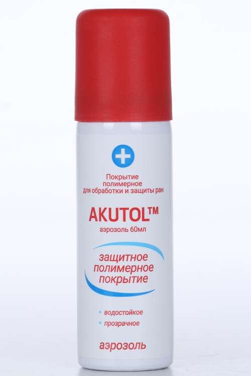 Акутол защитное полимерное покрытие д/обработки/защиты ран, 60 мл, аэрозоль