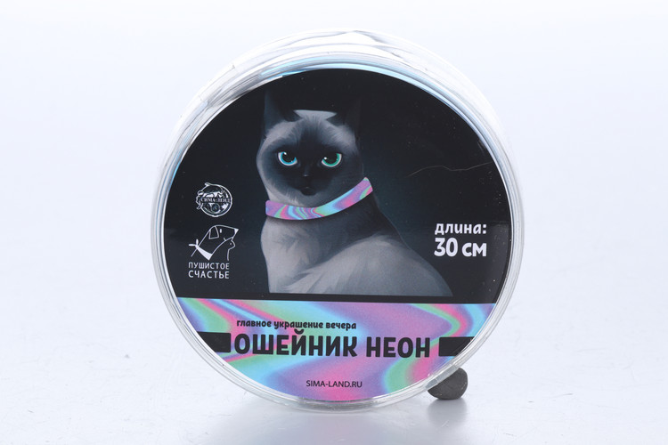 Ошейник Пушистое счастье Неон д/кошек цвет МИКС