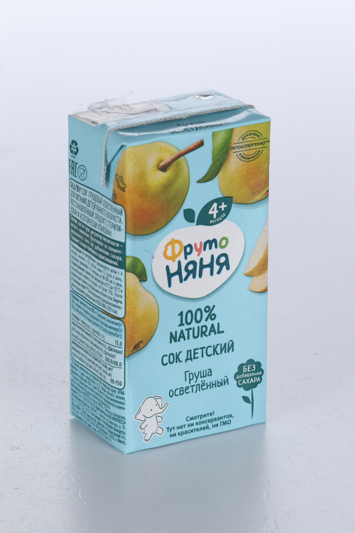 Сок Фрутоняня Груша осв (с 4 мес), 200 мл, 18 шт