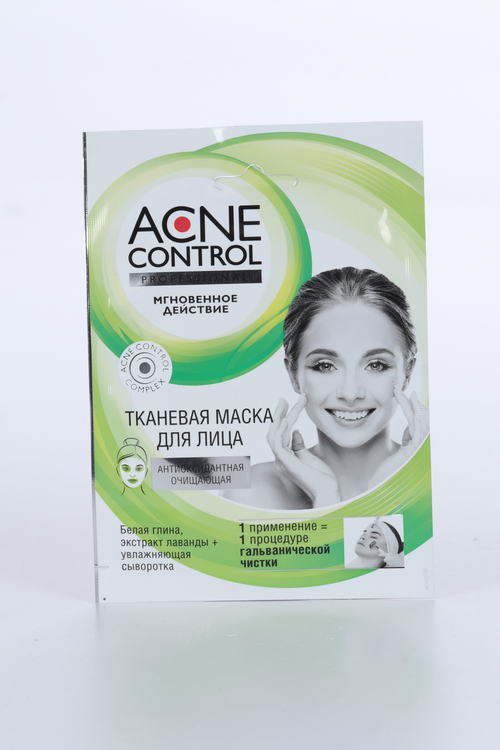 Маска Acne Control Professional тканевая Антиоксидантная очищающая д/лица, 25 мл