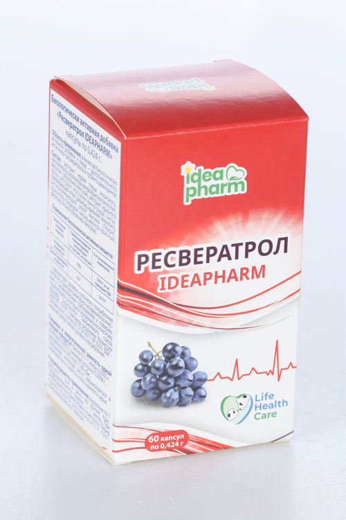 Ресвератрол IDEAPHARM, 0,424 г, 60 шт, капсулы