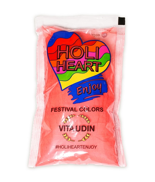 Краска Vita Udin Holi Heart Enjoy розовая 120 г, (4634444178436)