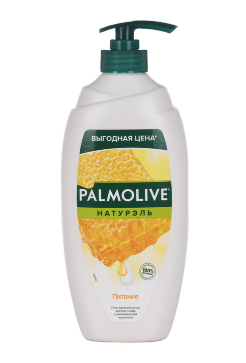 Гель-крем д/душа Palmolive Натурэль Питание Мед и увлажняющее молочко, 750 мл