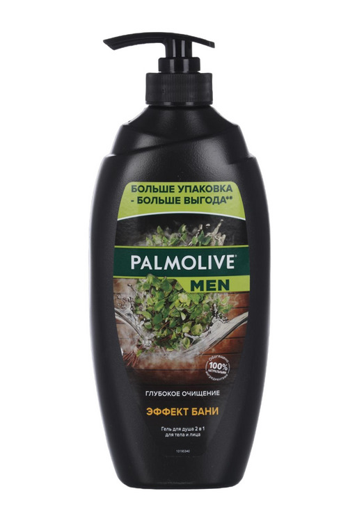 Гель д/душа Palmolive Men Эффект Бани Глубокое Очищение 2 в 1, 750 мл