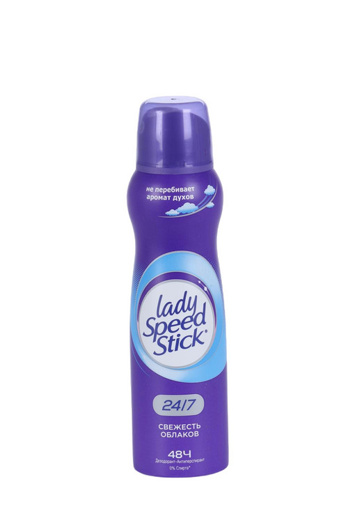 Дезодорант-антиперспирант Lady Speed Stick 24/7 Свежесть облаков, 150 мл, спрей
