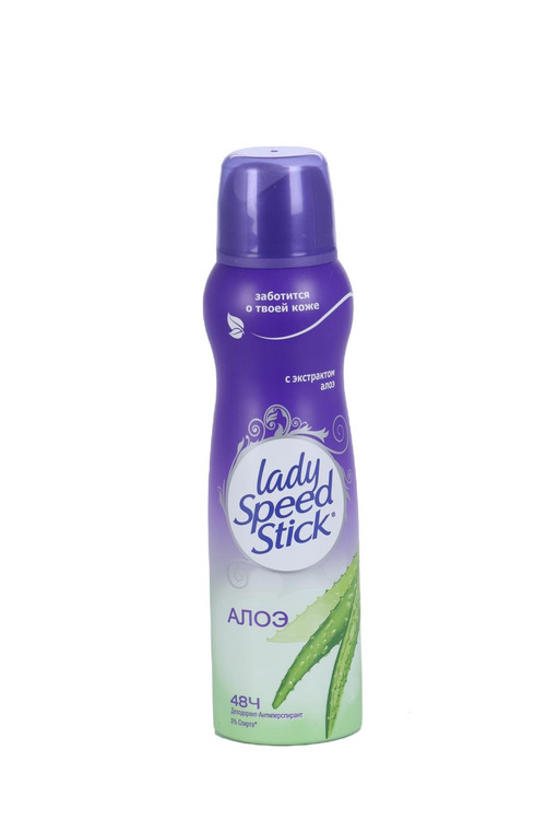 Дезодорант-антиперспирант Lady Speed Stick Алоэ д/чувствит кожи, 150 мл, спрей