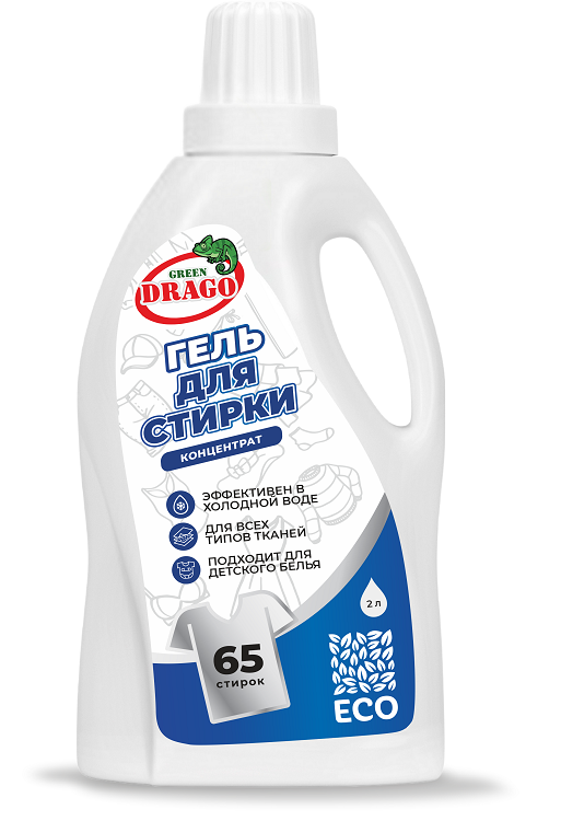 Гель GREEN DRAGO концентрат д/стирки 2 л