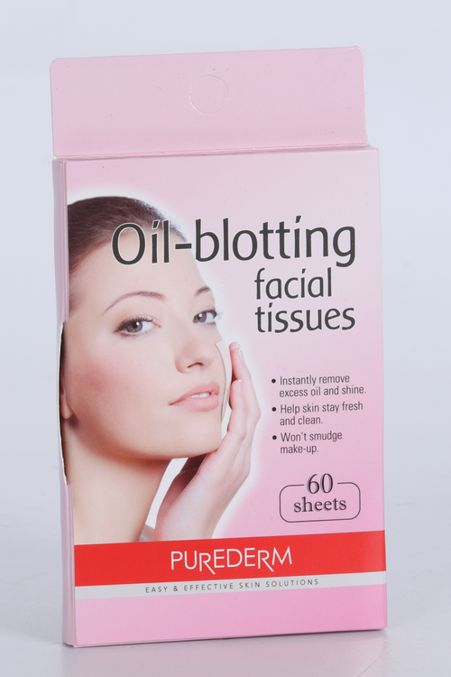 Салфетки Purederm д/снятия жирного блеска д/лица, 60 шт