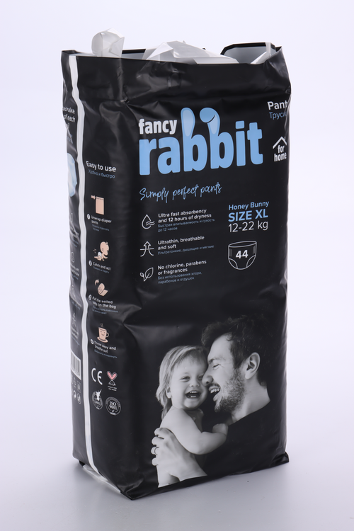 Трусики Fancy Rabbit for home XL (12-22 кг), 44 шт