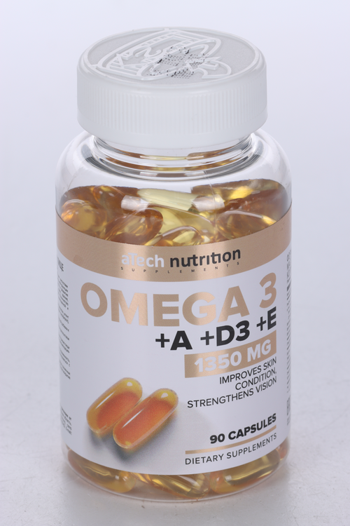 Омега 3 и витамины А/Д3/Е aTech nutrition, 1 350 мг, 90 шт, капсулы