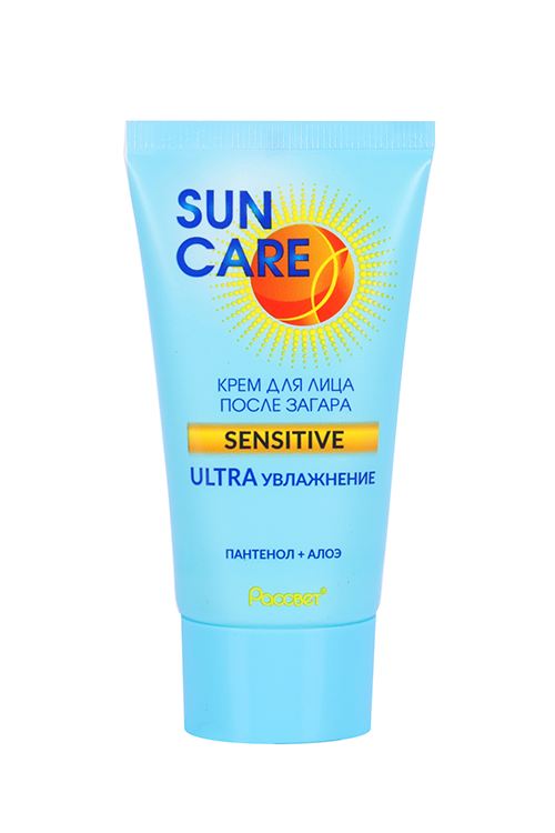 Крем Sun Care sensitive ultra увлажнение  после загара д/лица пантенол+алоэ, 50 мл
