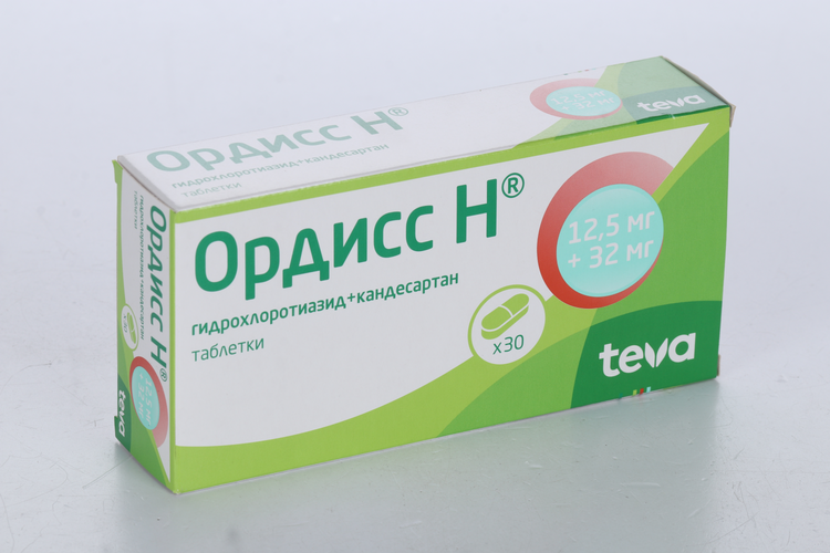Ордисс Н 12.5 мг+32 мг, 30 шт, таблетки
