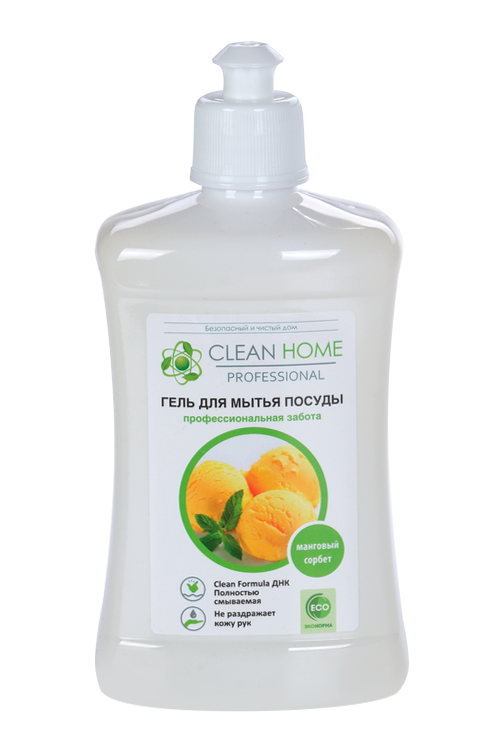 Гель Clean Home Манговый сорбет д/мытья посуды 500 мл