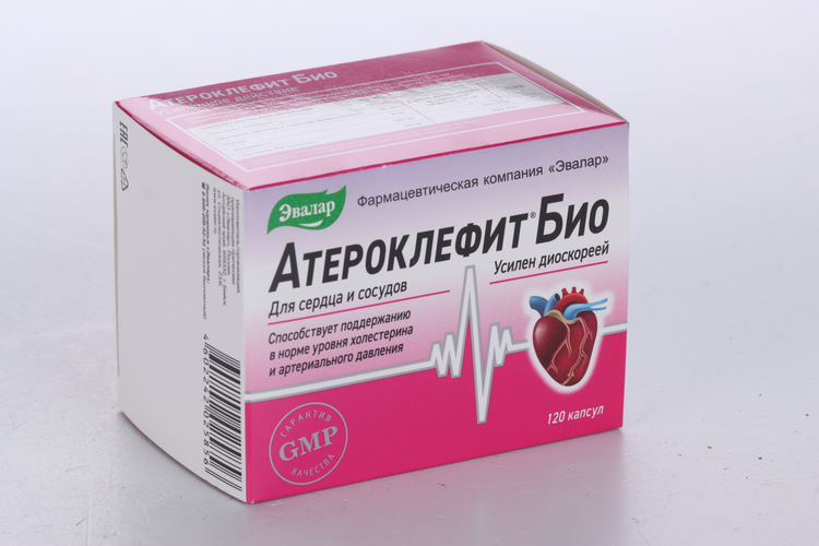 Атероклефит Био, 250 мг, 120 шт, капсулы