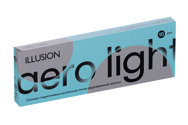 Линзы ILLUSION Aero Light контактные 2 недели (диоптрия -0,75), 10 шт