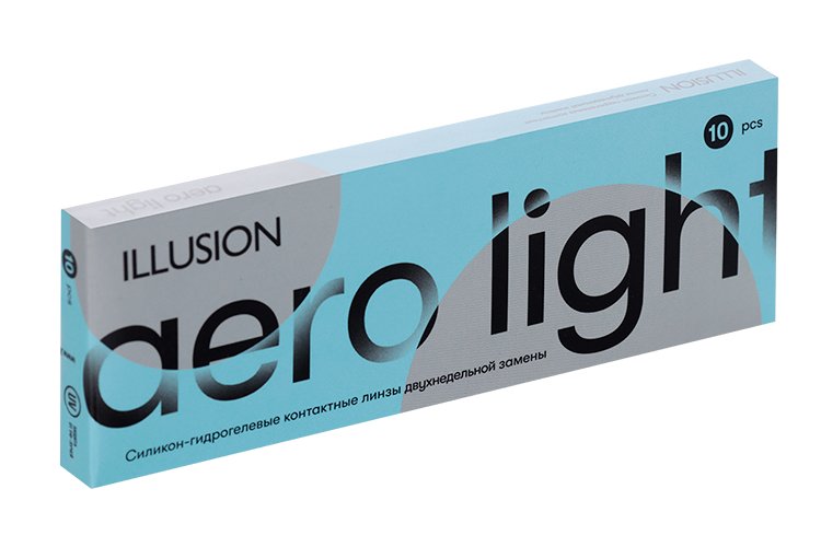Линзы ILLUSION Aero Light контактные 2 недели (диоптрия -3,5), 10 шт