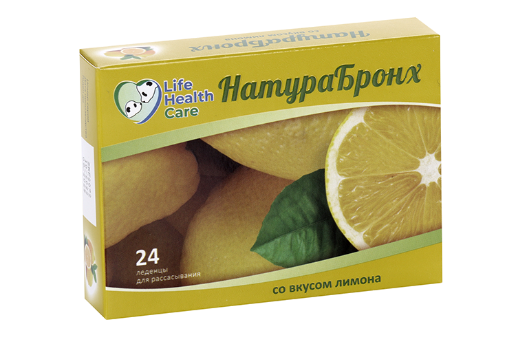 НатураБронх Лимон, 24 шт, пастилки