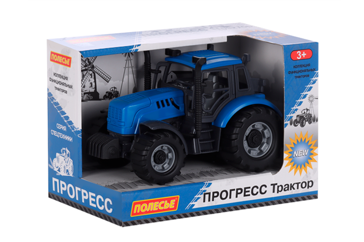 Игрушка Полесье Трактор Прогресс инерционный синий (91215)