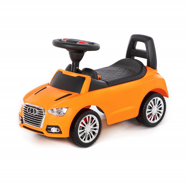 Игрушка Полесье Каталка-автомобиль SuperCar N2 со звуковым сигналом оранжевая
