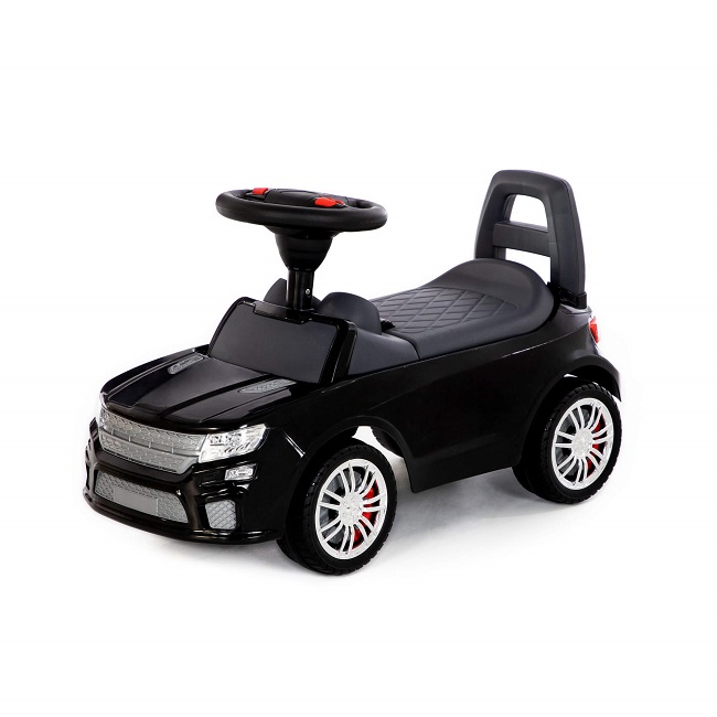 Игрушка Полесье Каталка-автомобиль SuperCar N6 со звуковым сигналом черная