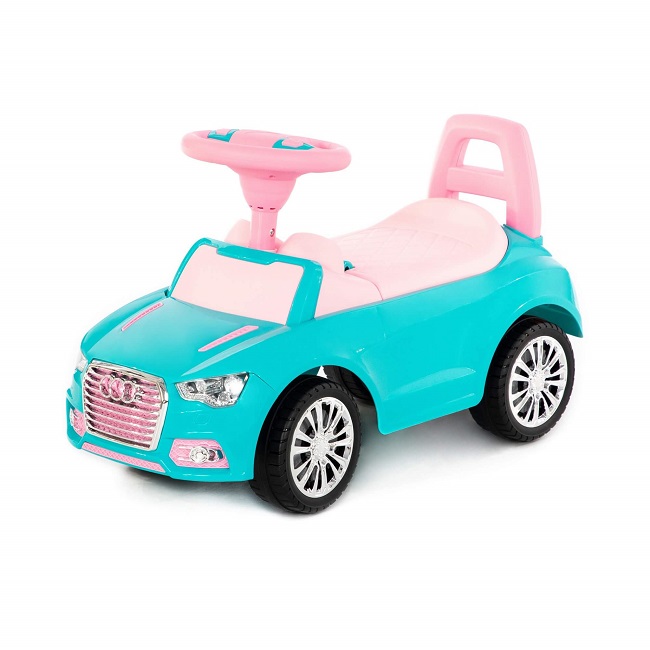 Игрушка Полесье Каталка-автомобиль SuperCar N2 со звуковым сигналом бирюзовая