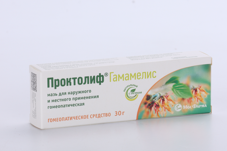 Проктолиф Гамамелис, 30 г, мазь для местного и наружного применения гомеопатическая