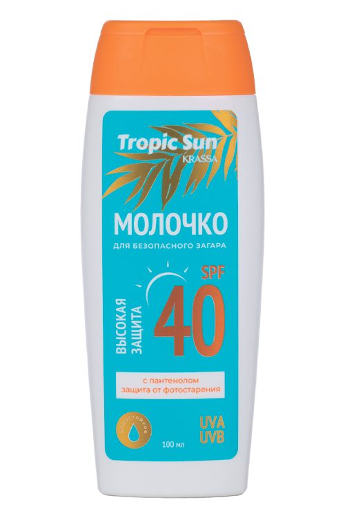Молочко Krassa Tropic Sun д/безопасного загара SPF40, 100 мл, (KTS41641)