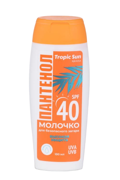 Молочко Krassa Пантенол д/безопасного загара SPF40, 100 мл, (KTS41771)