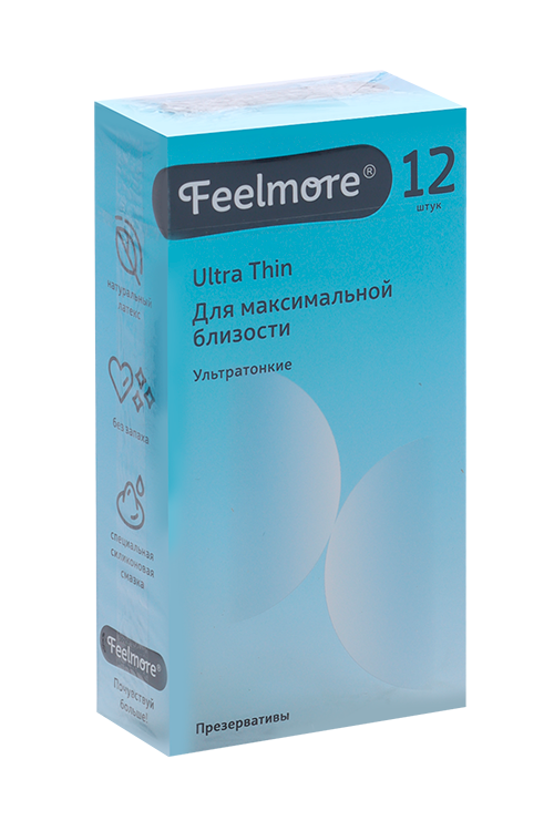 Презервативы Feelmore натуральные латексные ультратонкие, 12 шт, (28815)
