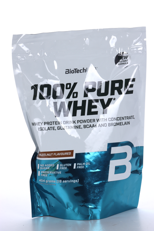 Протеин сывороточный BioTechUSA 100% Pure Whey лесной орех, 454 г