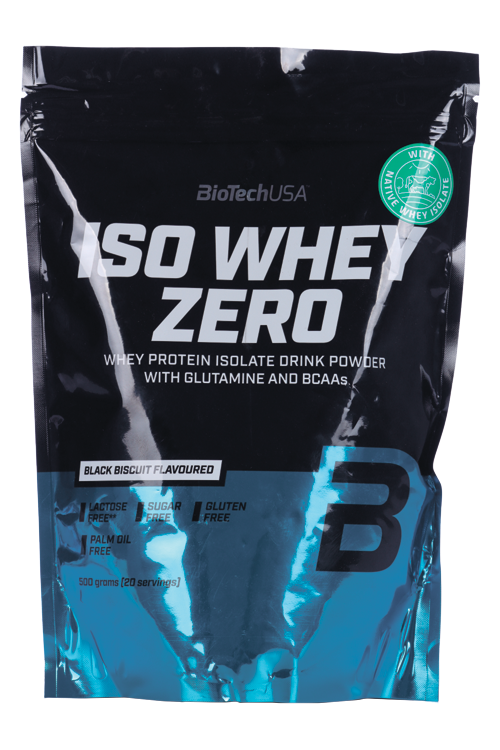 Протеин сывороточный BioTechUSA Iso Whey Zero черный бисквит, 500 г