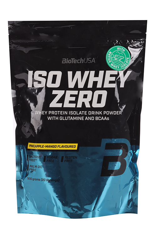 Протеин изолят сывороточный BioTechUSA Iso Whey Zero ананас-манго, 500 г