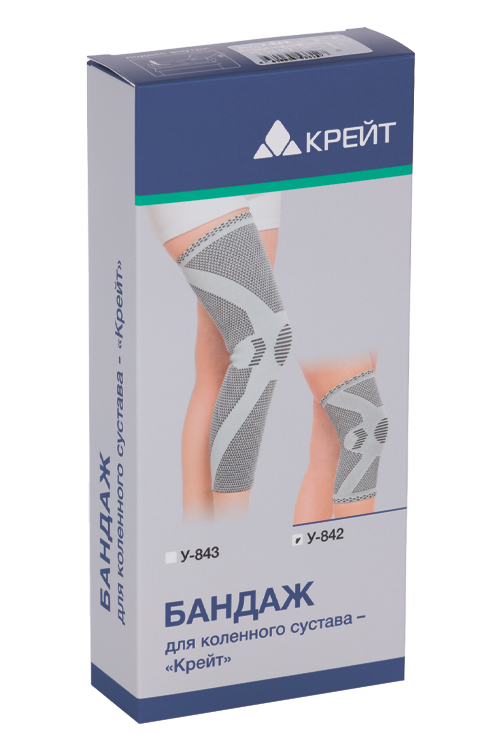 Бандаж Крейт У-842 д/коленного сустава р 6, серый