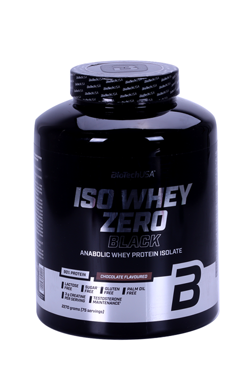Сывороточный протеин изолят BioTechUSA Iso Whey Zero Black шоколад, 2 270 г