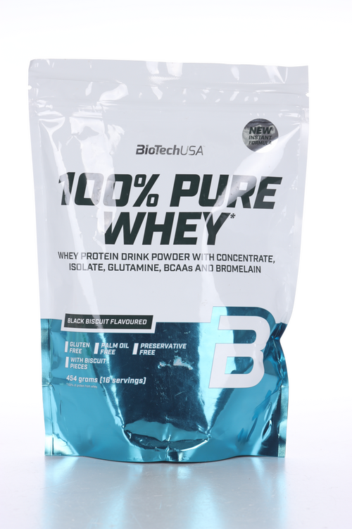 Сывороточный протеин BioTechUSA 100% Pure Whey черн бисквит, 454 г