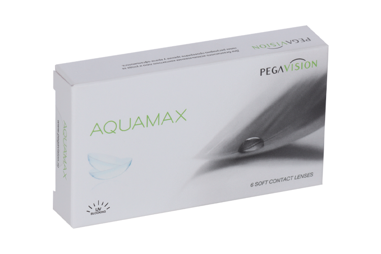 Контактные линзы Aquamax Pegavision двухнедельные R 8.6 (диоптрия -2,25), 6 шт