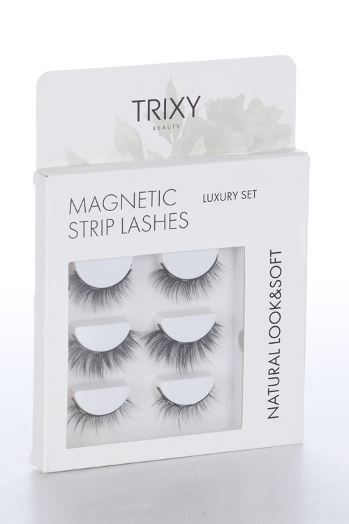 Сет TRIXY BEAUTY магнитные ресницы Magnetig Strip Lashes /магнитная подводка/пинцент (808)