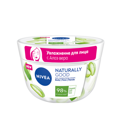 Крем Nivea Organic Aloe Вера увлаж д/лица рук и тела, 200 мл