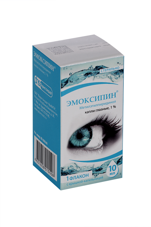 Эмоксипин 1%, 10 мл, капли глазные